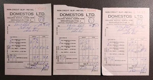 1959 3x Domestos Ltd. Cleaning Supplies, Albion Row, Newcastle Invoices - Picture 1 of 1