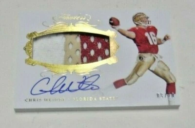 CHRIS WEINKE IMPECABLE JUMBO LÁMINA DE ORO JUEGO CAMISETA USADA AUTO 8/10 TARJETA FIRMADA Foto 1 de 2