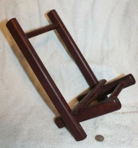 Vintage MCM wood folding display easil stand DD - Picture 1 of 3
