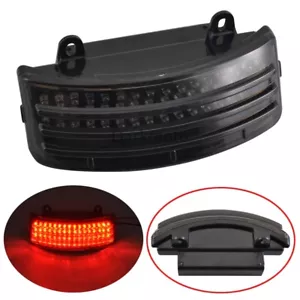 Rear Fender Tri-Bar Smoke LED Red Brake Tail Light For Harley FLHX FLTR 2014-18 - Picture 1 of 11