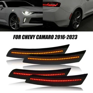 4x LED Front Rear LED Side Marker Lights For 2016-2023 Chevy Camaro SS LT ZL1 LS - Picture 1 of 12