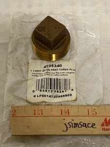 JMF Company 1-1/4 Zoll MPT T Stecker Messing Stecker - Bild 1 von 2
