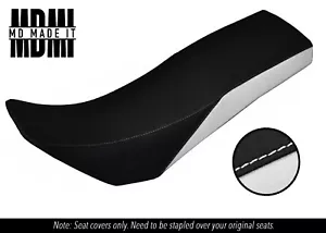 FUNDA ASIENTO VINILO DOBLE AGARRE PERSONALIZADO DERBI SENDA SM 125 04-09 BLANCO Y NEGRO - Imagen 1 de 6