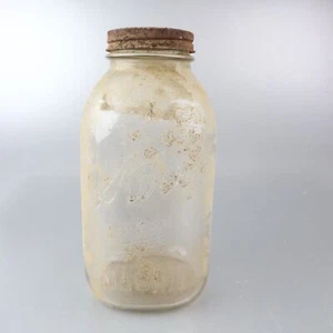 Vintage KERR “Self Sealing” MASON Clear Glass Large Jar VERY RUSTIC - Picture 1 of 5