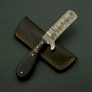 8 Inches Custom Handmade Damascus Steel Classical Knife Hunting Rose Wood Sheath - Picture 1 of 6