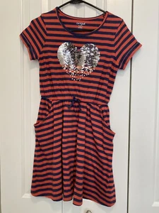 Cat and Jack Sequin Flip Heart Girls Kids Dress Size XL(14/16) - Picture 1 of 8
