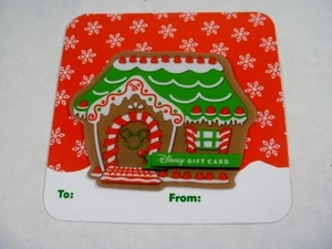 DISNEY 2017 CHRISTMAS GINGERBREAD HOUSE NEW GIFT CARD DISNEYLAND ZERO BALANCE - Photo 1/4