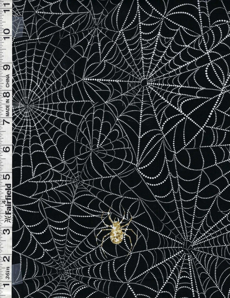Boo Oreo Spider & Spiderwebs by Hoffman Fabrics bty - Image 1 of 1