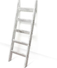 Blanket Ladder 5 Ft | Premium Wood Rustic Ladder Shelf | Ladder Shelf for Quilt 