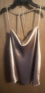 Pleione Copper Camisole Tank Top Women’s Satin Spaghetti Strap Boho Festival L - Picture 1 of 3