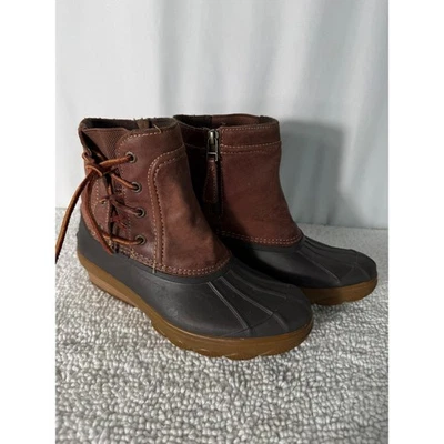 Botas Sperry Top Sider Duck para Mujer Cuero Marrón Goma Impermeables Talla 6.5 Foto 1 de 4