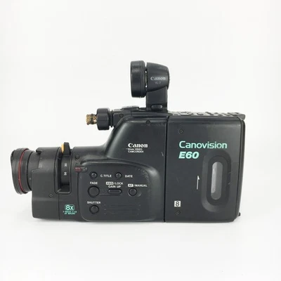CANON 8mm VIDEO CAMCORDER CANOVISION E60 - Untested - Parts - Image 1 of 4