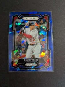 2024 Panini Prizm David Freese #140 Blue Ice Prizm Cardinals - Foto 1 di 4