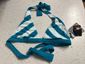 NWT Turquoise PAULFRANK JULIUS & FRIENDS KAYLEE Swimsuit Bikini Top XS - Picture 1 of 3
