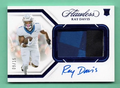 2024 Panini Flawless Collegiate Ray Davis #159 Rookie Patch Auto /15 - Image 1 of 2