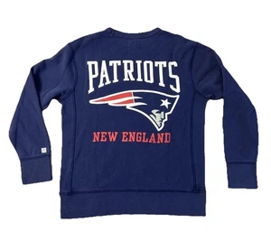 Suéter New England Patriots Para Hombres S Azul Cuello Redondo Pullover Sudadera Puerta Trasera - Imagen 1 de 12