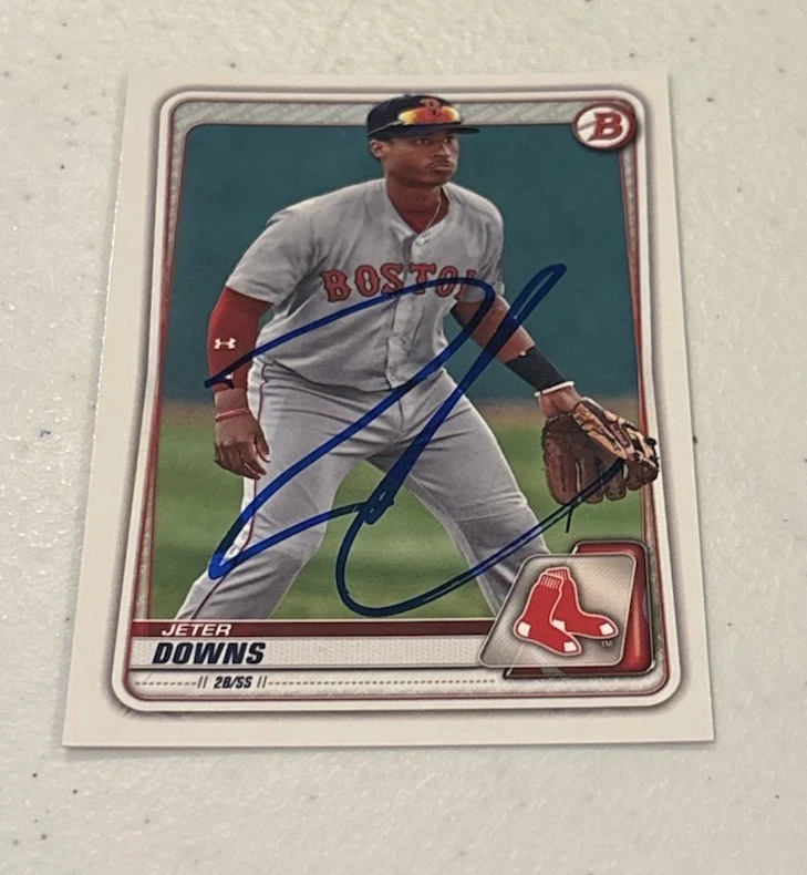 Jeter Downs Signed 2020 Bowman Draft RC Boston Red Sox In Person Auto - Image 1 of 1