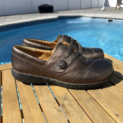 Zapatos para mujer Clarks artesanales sin estructura 8,5 W mocasines cuero bronce Foto 1 de 4