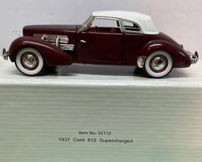 National Motor Museum Mint 1937 Cord 812 Supercharged Burgundy 1/32 Die Cast Car - Image 1 of 4