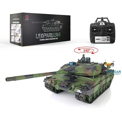 2.4Ghz Henglong 1/16 Scale 7.0 RC Tank Plastic Ver Leopard2A6 RTR Model 3889  - Image 1 of 4