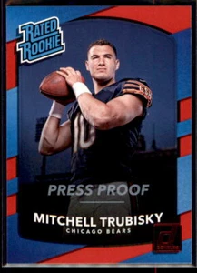 2017 Donruss Press Proof Red Mitchell Trubisky RC #328 Chicago Bears - Picture 1 of 2