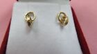 14k Solid Yellow Gold Circle Stud Earrings  1.39 G