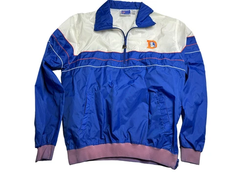 Vintage Starter Denver Broncos Size Large Windbreaker 90s Cover