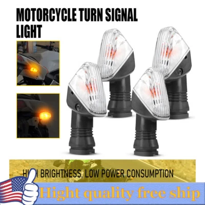 4x Lámpara indicadora de señal de giro transparente delantera + trasera para Kawasaki KLR 650 KLR650 08-17 Foto 1 de 4