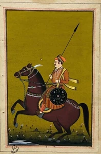 Mughal Painting, 18/19c, Drawing on Paper, See Reverse for Text - Picture 1 of 2
