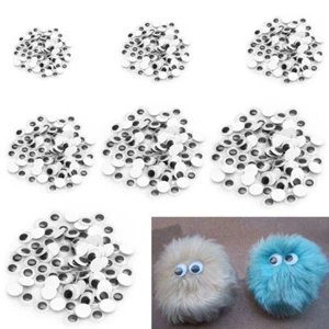 100PCS Wiggly Wobbly Googly Eyes Self-adhesive Scrapbooking - Picture 1 of 10