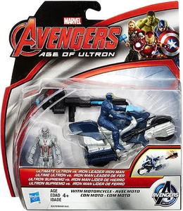 MARVEL AVENGERS AGE OF ULTRON ULTIMATE ULTRON VS IRON LEADER IRON MAN WITH CYCLE - Picture 1 of 3