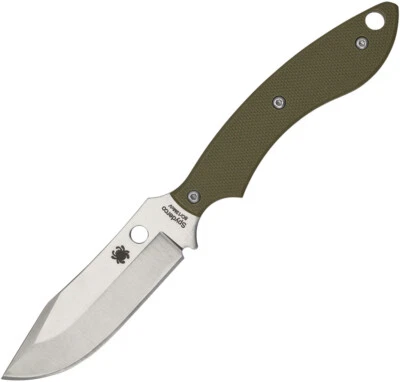 Spyderco Stok Bowie OD Green G10 8Cr13MoV Fixed Blade Knife w/ Sheath FB49GPOD - Image 1 of 2