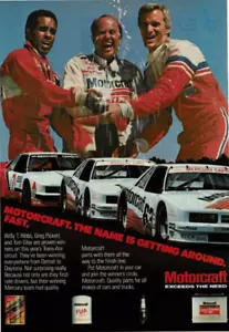 1984 Vintage Print Ad Motorcraft Willy T Ribbs Greg Pickett Tom Gloy Auto Racing - Picture 1 of 2