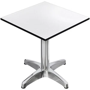 CPBL | HPL Bistrotisch | B:T:H 70 x 70 x 78 cm | Weiß / Aluminium | Zusatzgew... - Bild 1 von 12