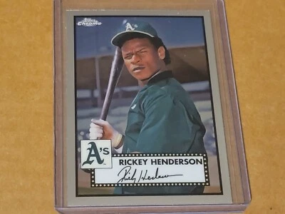 2021 Topps Chrome Platinum Anniversary #501 Rickey Henderson Oakland A's Nmmt - Image 1 of 3