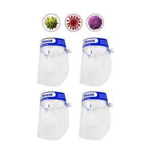 4P Safety Full Face Shield Reusable Face-Shield Clear Washable Face Anti-Splash - Picture 1 of 15