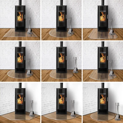 RAIK Kamin Glasplatte Glasbodenplatte Funkenschutzplatte Bodenplatte Ofen Platte