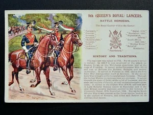 History & Tradition 9th QUEEN'S ROYAL LANCERS Postcard Gale & Polden No.19a - Picture 1 of 2