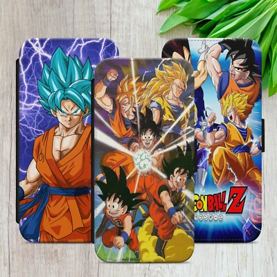 DRAGON BALL FLIP FOR IPHONE SAMSUNG GOOGLE GOKU ANIME WALLET PHONE CASE COVER - Image 1 of 4