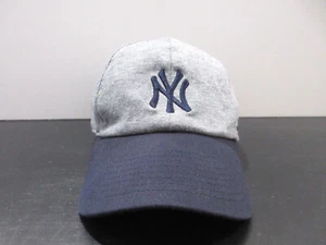 New York Yankees Hat Cap Strap Back Gray Blue MLB Baseball Logo Nike Mens - Picture 1 of 8