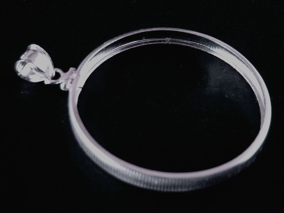 Biseles de monedas 38 mm dólares de plata Morgan, Peace, Ike, borde de moneda plata de ley Foto 1 de 1