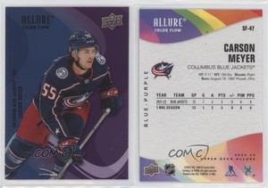 2022-23 Upper Deck Allure Color Flow Blue Purple Carson Meyer #SF-47 Rookie RC