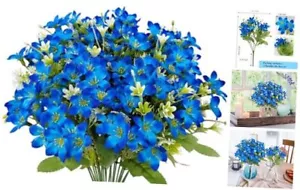 5 Bundles Artificial Silk Lily Flowers Fake Lilies Floral Faux Bouquet for - Picture 1 of 7