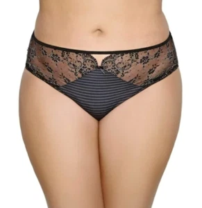 New Ashley Graham Lingerie Plus Size Lingerie Front-Keyhole Lace Panty 76046 3X - Picture 1 of 5