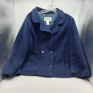 L.L. Bean Kids Navy Peacoat Größe L Wintermantel Polartec Fleece - Bild 1 von 9