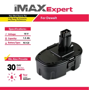 Batteria 18V 1,5Ah NiCd per DeWalt DC9096 DW9095 DW9096 DW9098 DE9039 DE9095 - Foto 1 di 4