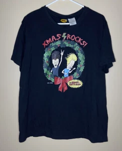 Beavis And Butt-Head Xmas Rocks Black T-Shirt L (36-38) Mike Judge MTV 2012 - Picture 1 of 4