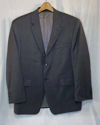 Mens Calvin Klein 40S Wool Blazer Jacket Grey Pinstripe (B34) - Image 1 of 4