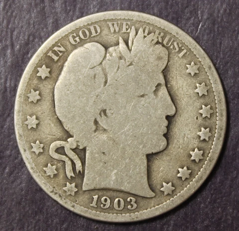 1903 Barber Half Dollar Good..................Lot 9944 Cover