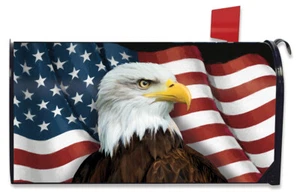 American Eagle Patriotic Large Mailbox Cover Oversized Briarwood Lane - Picture 1 of 5